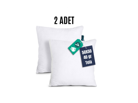Rolivs 2 Adet Anti Alerjik Boncuk Elyaf Kırlent İçi 47x47 cm