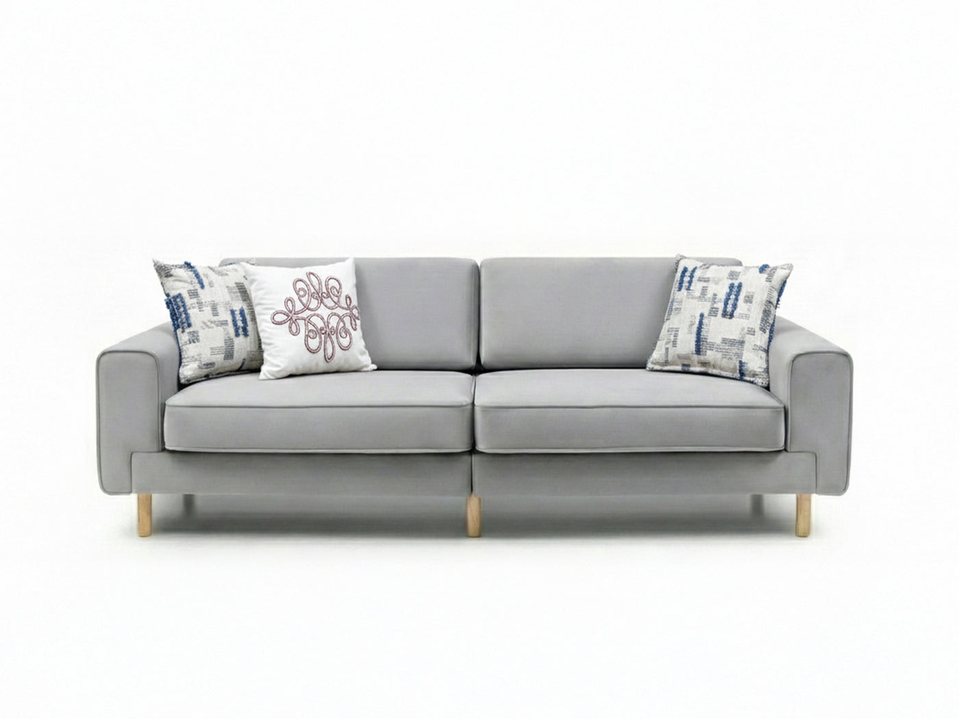 Mokka Üçlü Koltuk - Doğal Doku - Zen Beyazı