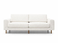 Mokka Üçlü Koltuk - Doğal Doku - Zen Beyazı