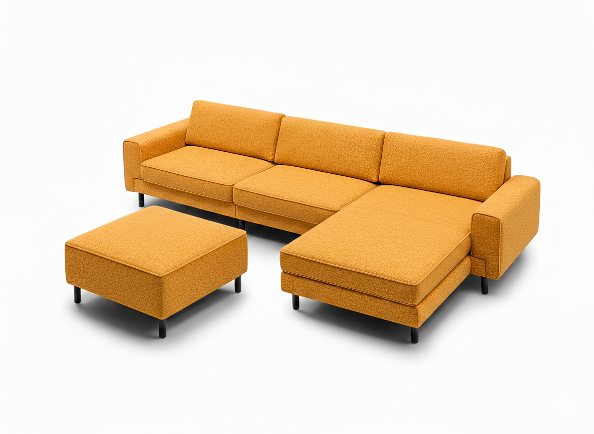 Mokka Mini Köşe - Kadife - Deniz Taşı