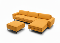 Mokka Mini Köşe - Kadife - Deniz Taşı