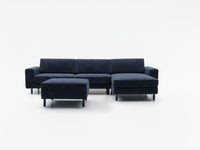 Mokka Mini Köşe - Kadife - Deniz Taşı