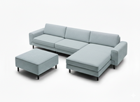 Mokka Mini Köşe - Kadife - Deniz Taşı