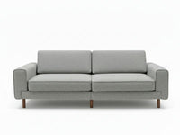 Mokka Üçlü Koltuk - Kadife - Deniz Taşı