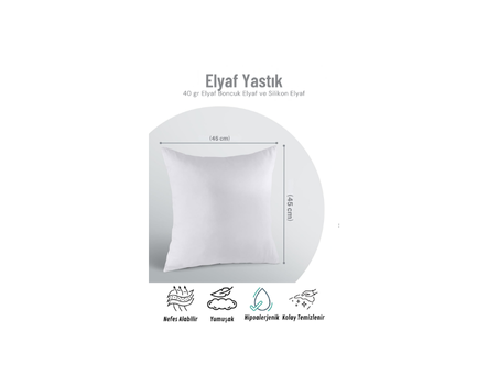 Rolivs 2 Adet Anti Alerjik Boncuk Elyaf Kırlent İçi 47x47 cm