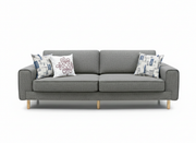 Rolivs Mokka Üçlü Koltuk | 220x 90 cm | Doğal Doku - Volkan Taşı