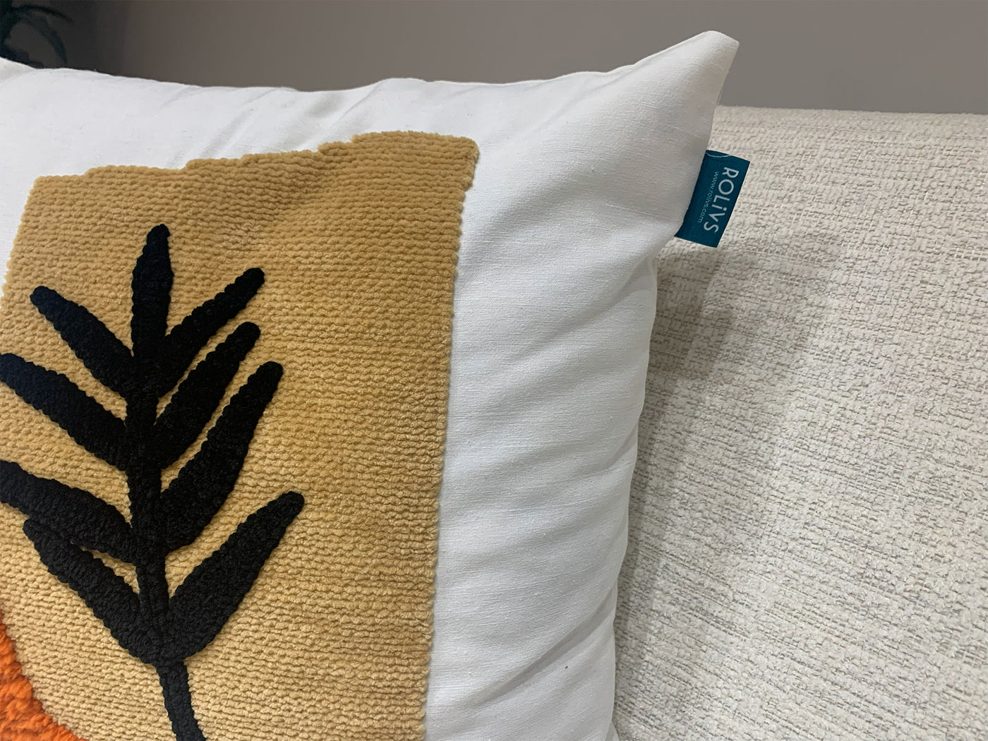 Sessiz Yaprak - Bohem Form Dokulu Kırlent (NK1590) 47x47cm