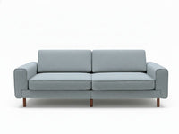 Mokka Üçlü Koltuk - Kadife - Deniz Taşı