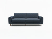 Mokka Üçlü Koltuk - Kadife - Deniz Taşı