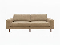 Mokka Üçlü Koltuk - Kadife - Deniz Taşı