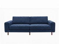 Mokka Üçlü Koltuk - Kadife - Deniz Taşı