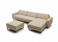 Mokka Mini Köşe - Kadife - Deniz Taşı