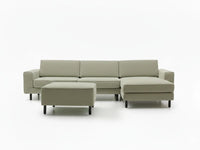 Mokka Mini Köşe - Kadife - Deniz Taşı