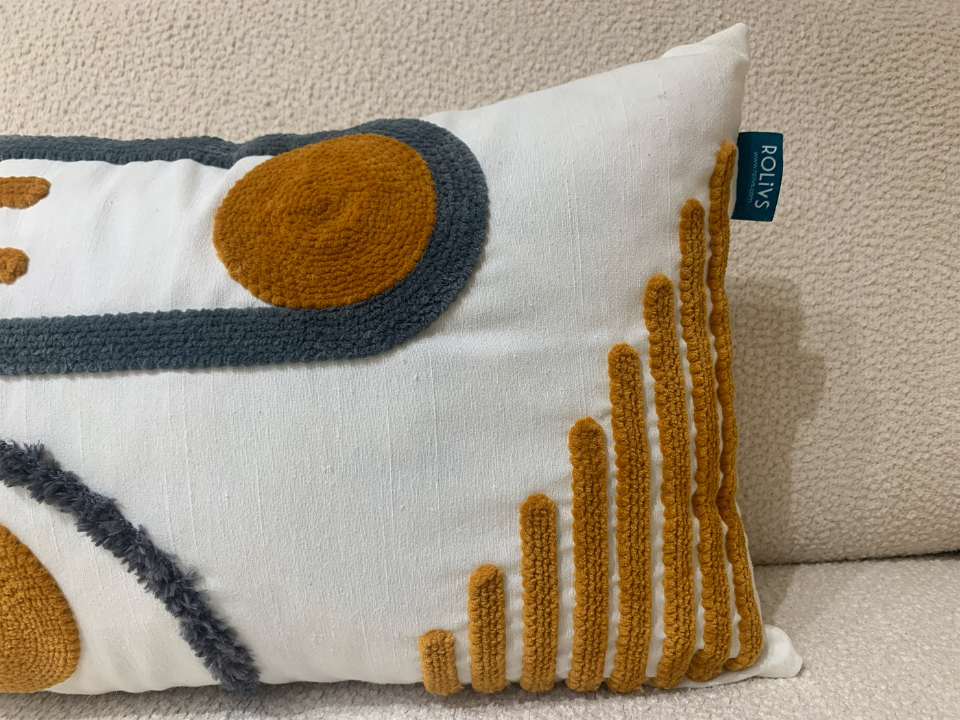 Toprak İzi - Bohem Form Dokulu Kırlent (NK1525) 47x47cm