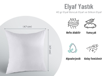 Anti Alerjik Boncuk Elyaf Kırlent İçi 47x47cm