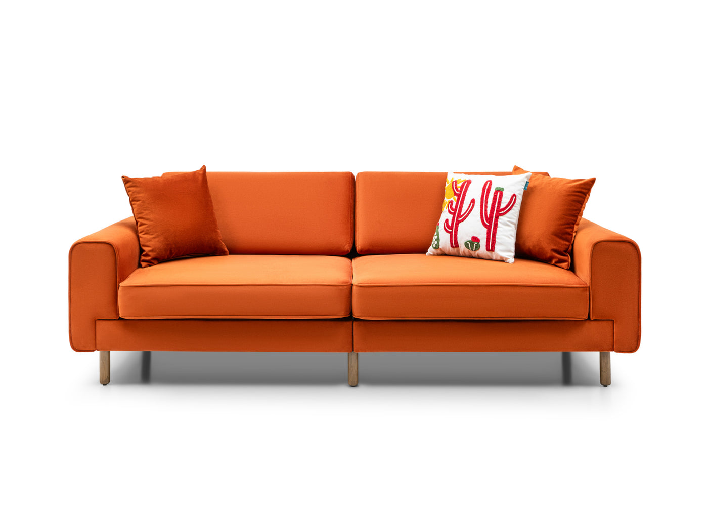 Mokka Üçlü Koltuk - Kadife - Bazalt Yeşili