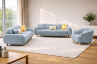 Rolivs Bonita Koltuk Takımı 3+3+1 – Aqua | Modern ve Ferah Tasarım