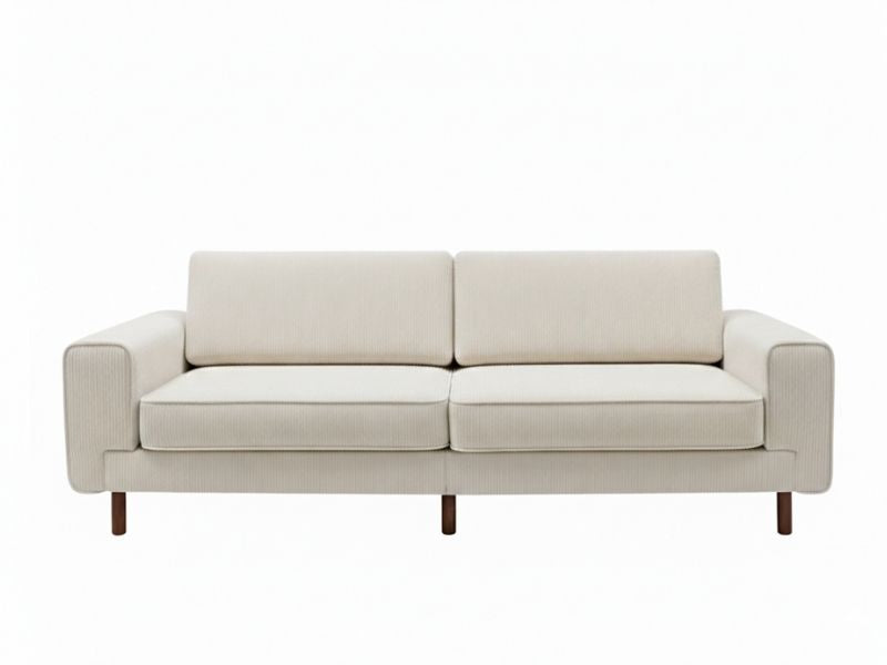 Mokka Üçlü Koltuk - Kadife - Deniz Taşı