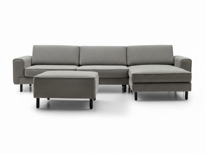 Mokka Mini Köşe - Kadife - Deniz Taşı