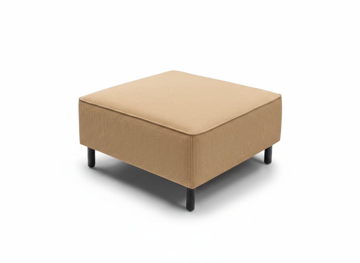Rolivs Puf | 80 x 80 cm | Fitilli Kadife - Sedir Işıltısı