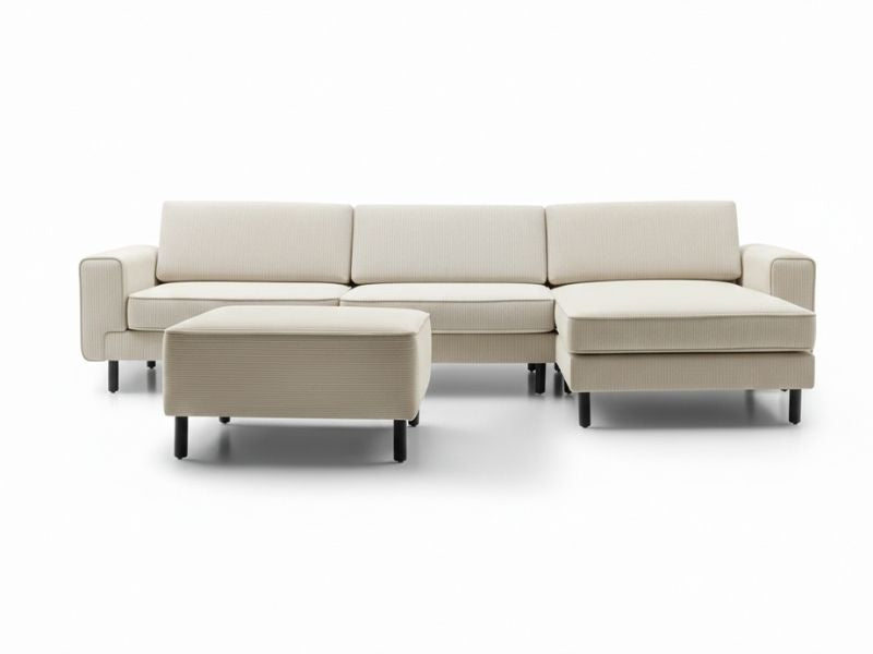 Mokka Mini Köşe - Kadife - Deniz Taşı