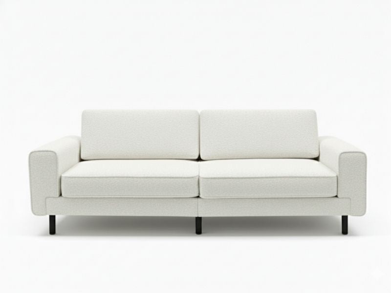 Mokka Üçlü Koltuk - Doğal Doku - Zen Beyazı