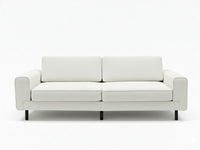 Mokka Üçlü Koltuk - Doğal Doku - Zen Beyazı