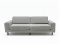 Mokka Üçlü Koltuk - Kadife - Deniz Taşı