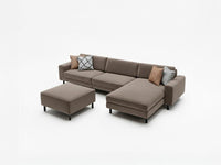 Mokka Mini Köşe - Kadife - Deniz Taşı