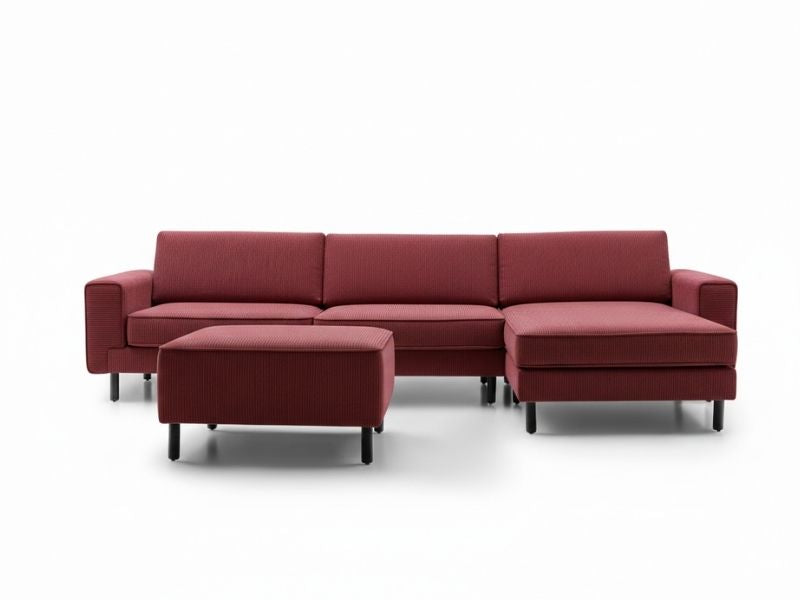 Mokka Mini Köşe - Kadife - Deniz Taşı