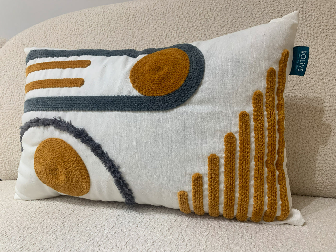 Toprak İzi - Bohem Form Dokulu Kırlent (NK1525) 47x47cm