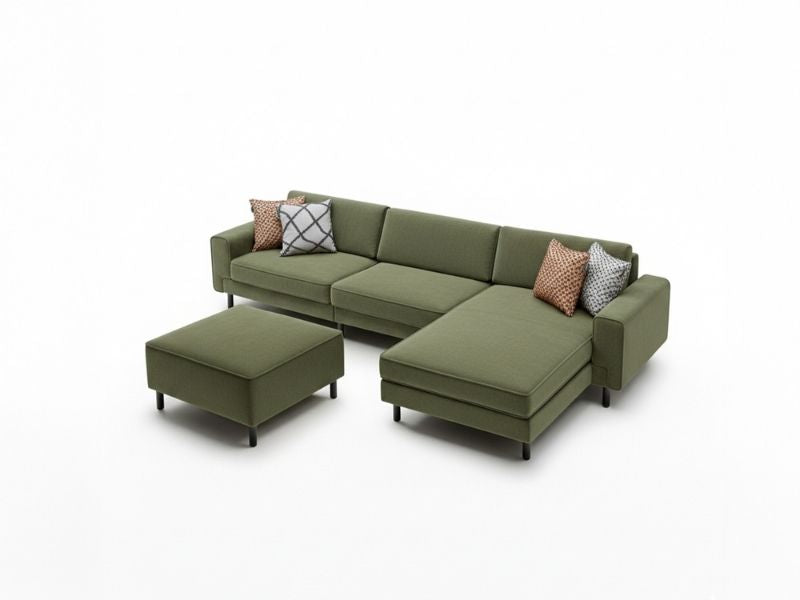 Mokka Mini Köşe - Kadife - Deniz Taşı