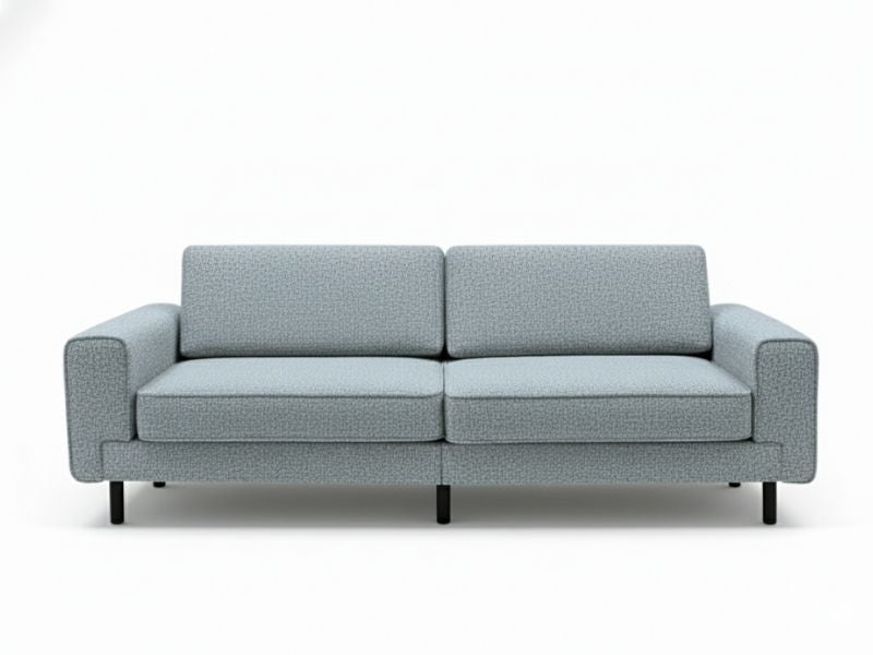 Mokka Üçlü Koltuk - Kadife - Deniz Taşı