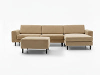 Mokka Mini Köşe - Kadife - Deniz Taşı