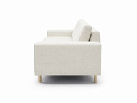 Mokka Üçlü Koltuk - Doğal Doku - Zen Beyazı