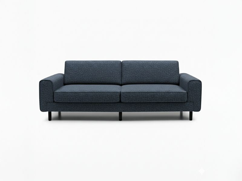 Mokka Üçlü Koltuk - Kadife - Deniz Taşı