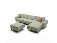 Mokka Mini Köşe - Kadife - Deniz Taşı