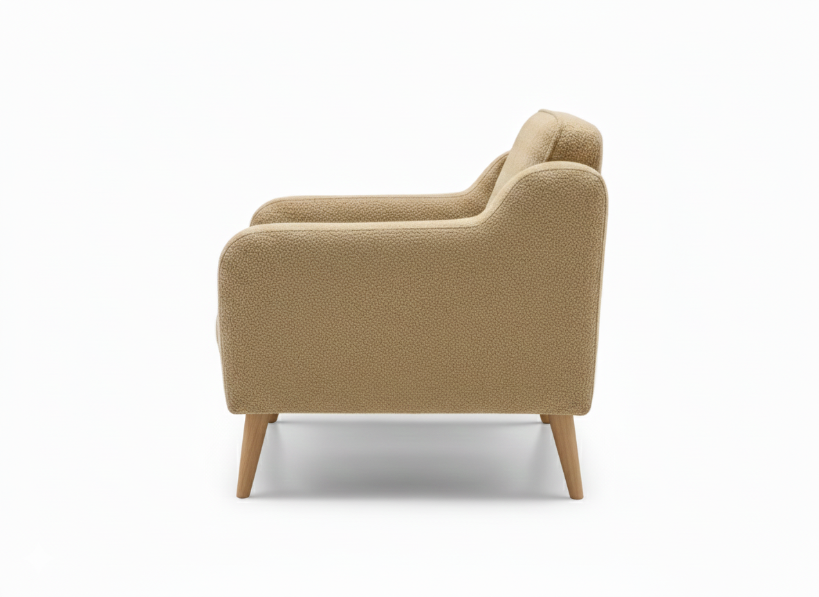 Rolivs Mokka Berjer – Bukle Kumaş - Aqua | Modern, Rahat Oturum