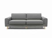 Rolivs Mokka Üçlü Koltuk | 220x 90 cm | Doğal Doku - Volkan Taşı