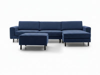 Mokka Mini Köşe - Kadife - Deniz Taşı