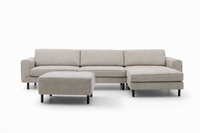 Rolivs Mokka Mini Köşe Koltuk – Doğal Doku – Bohem Gri | Modern ve Minimal Tasarım