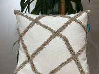 Rolivs Lumora Kırlent 47x47 cm | Latte Ton Cream Texture Punch Dekoratif Yastık