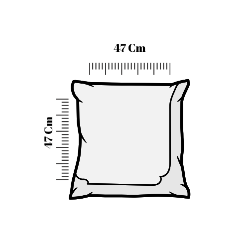 Sessiz Yaprak - Bohem Form Dokulu Kırlent (NK1590) 47x47cm Boyutlar