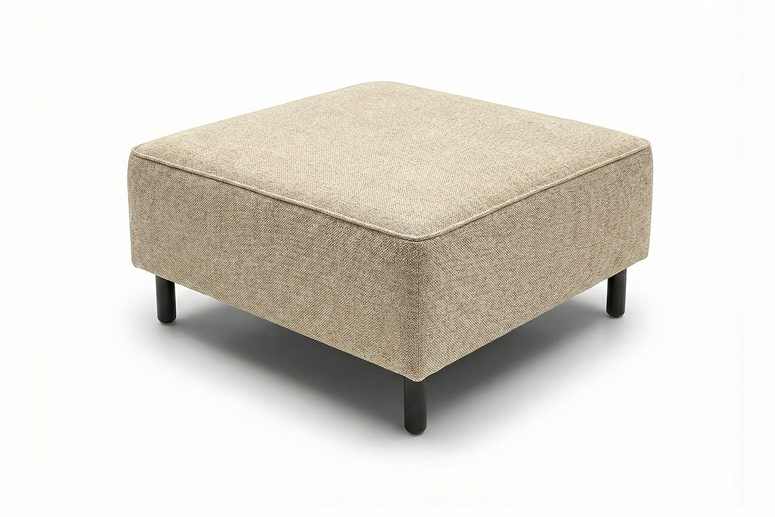 Rolivs Puf | 80 x 80 cm | Doğal Doku – Hazel