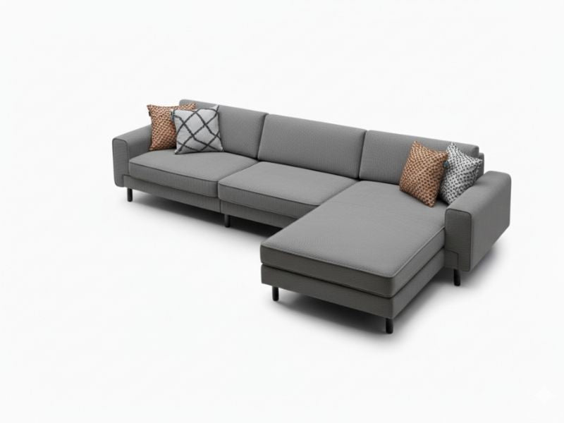 Mokka Mini Köşe - Kadife - Deniz Taşı