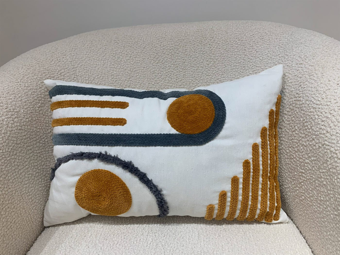 Toprak İzi - Bohem Form Dokulu Kırlent (NK1525) 47x47cm