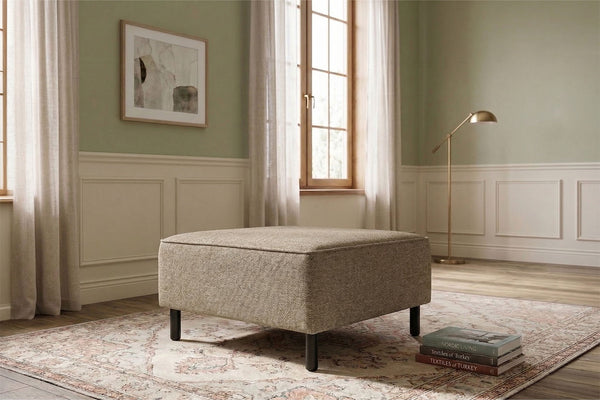 Rolivs Doğal Doku Puf – Hazel | Modern, Minimal, Dekoratif Oturma Pufu