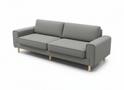 Rolivs Mokka Üçlü Koltuk | 220x 90 cm | Doğal Doku - Volkan Taşı