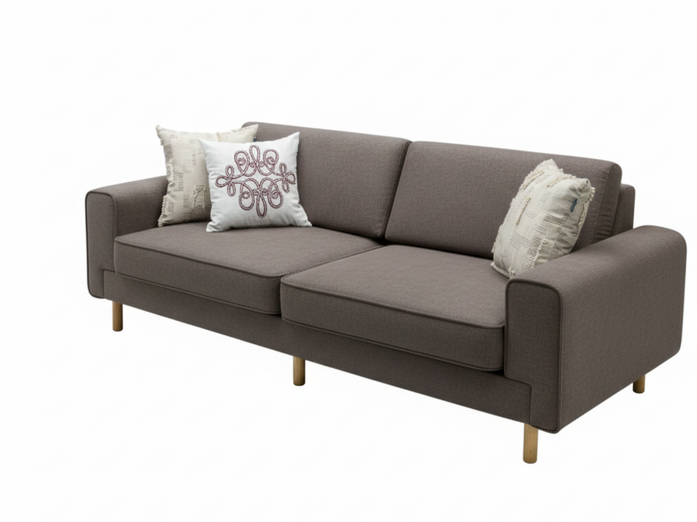 Mokka Üçlü Koltuk - Kadife - Bazalt Yeşili