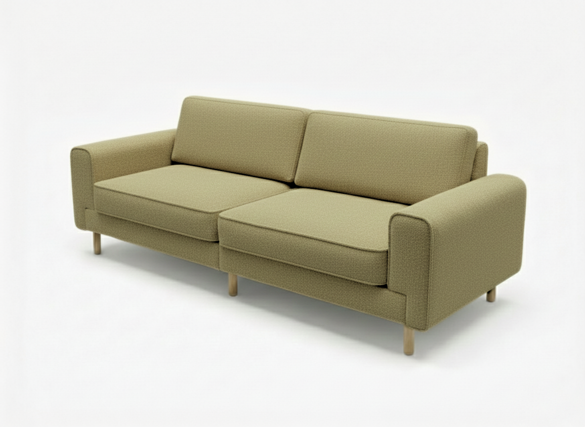Rolivs Mokka Üçlü Koltuk – Bukle – Sahra | Minimal ve Modern Tasarım